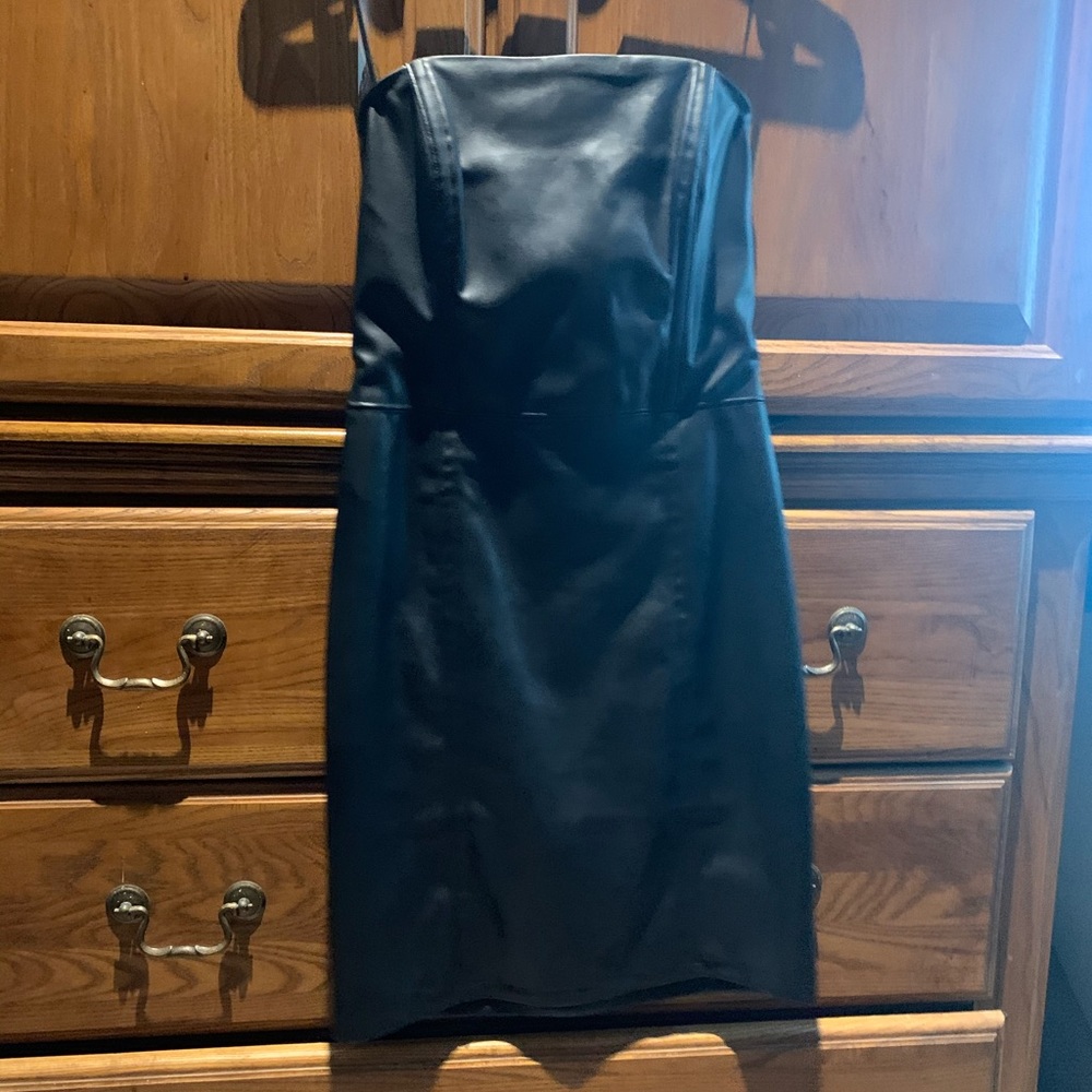 Faux leather dress